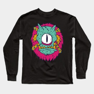 Colorful one-eyed monster Long Sleeve T-Shirt